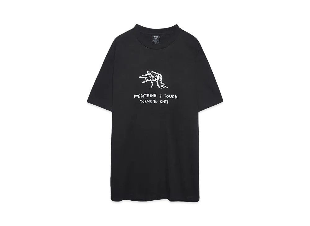 BROTHER MERLE Men's Knit S/S Crew T-Shirt - Shit Fly "Black"