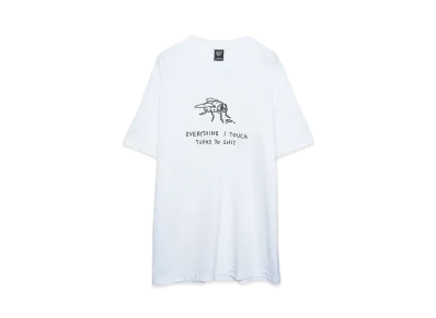 BROTHER MERLE Men's Knit S/S Crew T-Shirt - Shit Fly "White"