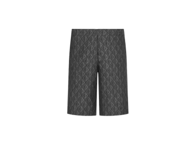 Dior Men's CD Diamond Bermuda Shorts Silk Twill "Black/Grey"