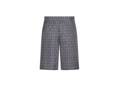 Dior Men's CD Diamond Bermuda Shorts Silk Twill "Deep Gray"
