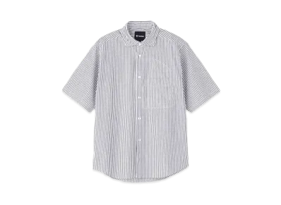 Goldwin Striped Comfortable Short Sleeve Shirt (Unisex) "Blue Stripe"