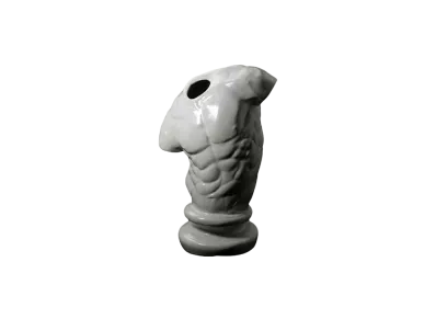 emeth Flower vase - Satyr - touki "WHITE"