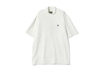 Needles S/S Mock Neck Tee - Poly Jersey "White"