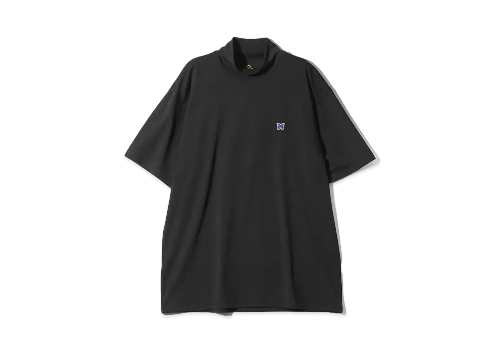 Needles S/S Mock Neck Tee - Poly Jersey "Black"