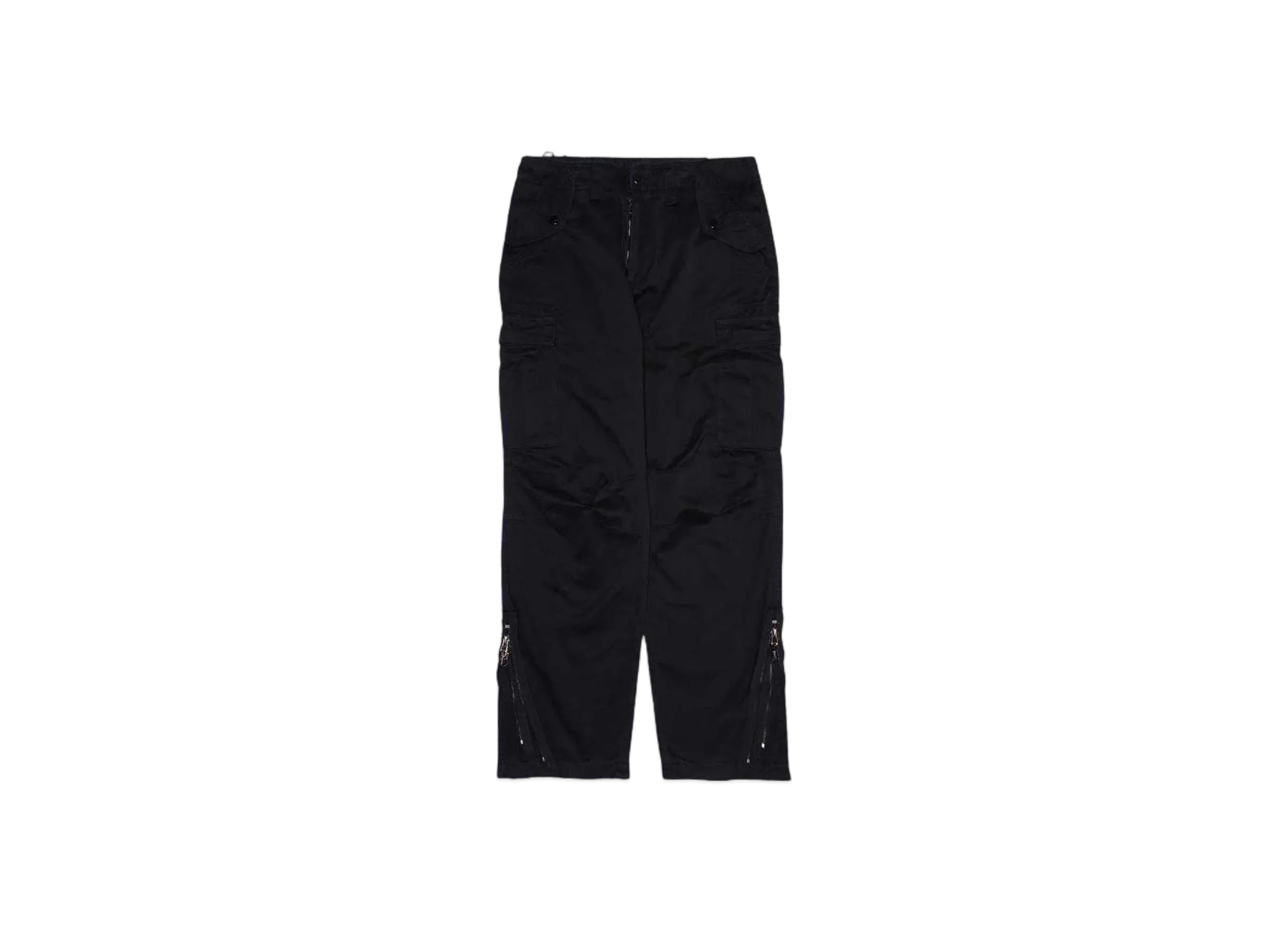 mnml ZIPPER DENIM CARGO PANTS "BLACK"