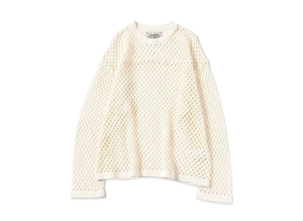 BEAMS x FUTURE ARCHIVE Net Knit Long Sleeve "White"