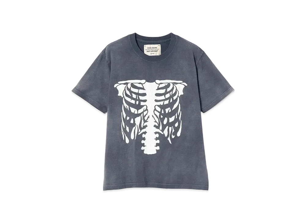 BEAMS x FUTURE ARCHIVE Bone Print Tee "Navy"