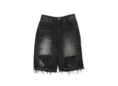 BEAMS x FUTURE ARCHIVE Buggy Denim Crush Shorts "Black"