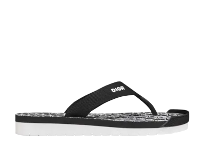 Dior Alpha Thong Sandal Technical Fabric "Black"