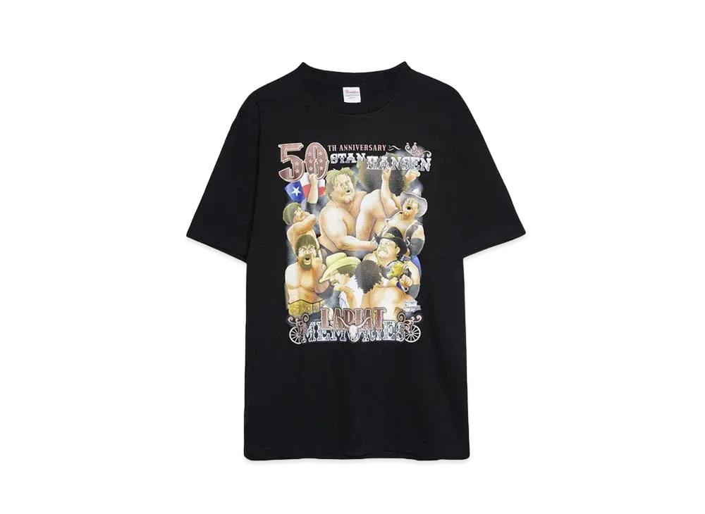 H.J.T.Production STAN HANSEN 50th ANNIVERSARY ILLUST T-SHIRTS "BLACK"
