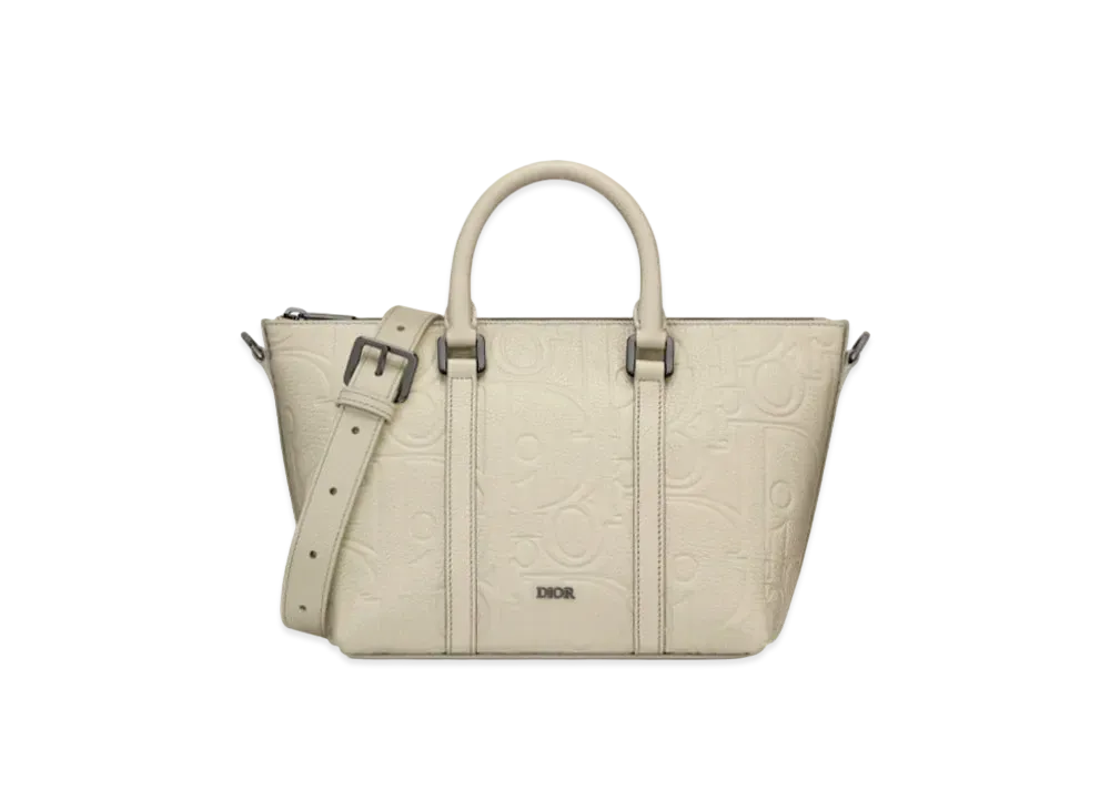 Dior Weekender 25 Dior Gravity Leather and Grained Calfskin "Beige"