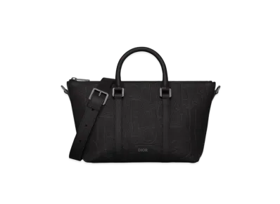 Dior Weekender 25 Dior Gravity Leather and Grained Calfskin "Black"