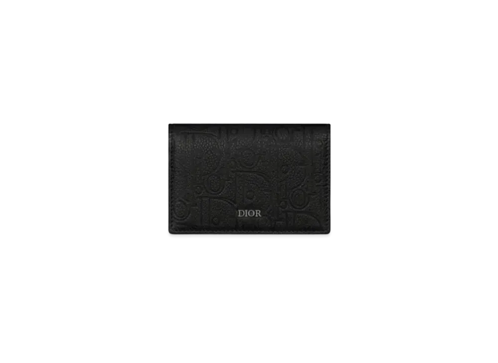 ディオール ビジネスカードホルダー ディオール グラビティ レザー "ブラック" 2ESCH178FLG_H00N
