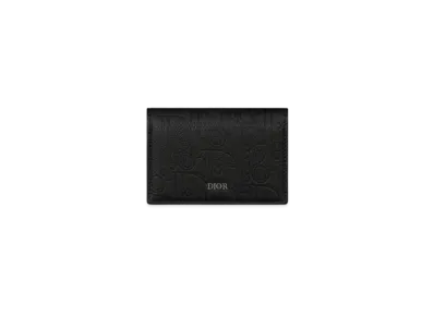 Dior Business Card Holder Dior Gravity Leather "Black"