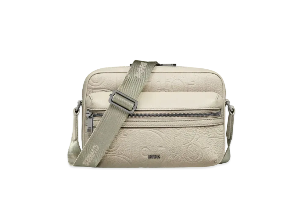 Dior Rider 2.0 Zipped Messenger Bag Dior Gravity Leather and Grained Calfskin "Beige"