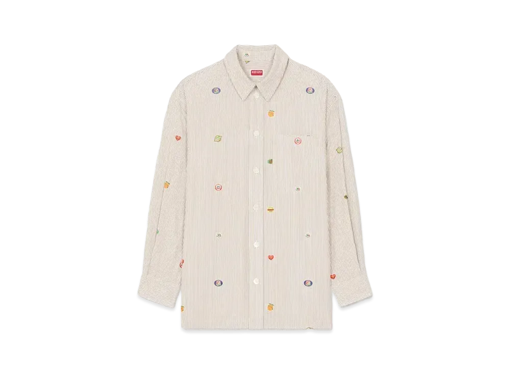 KENZO 'FRUIT STICKERS' Oversize Shirt "Camel"