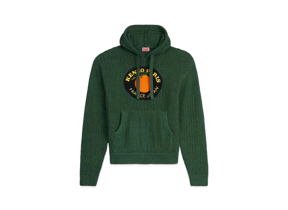 KENZO 'FRUIT STICKERS' Embroidery Hoodie "Dark Khaki"