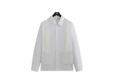 Kith Seersucker Long Sleeve Boxy Collared Overshirt "White"