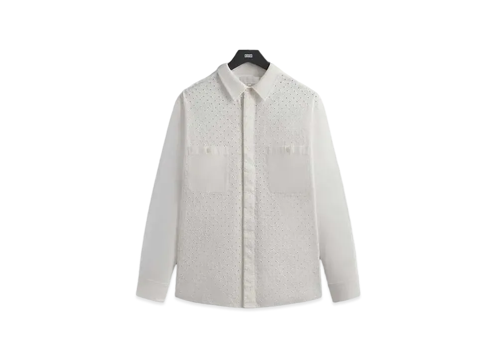 Kith Lattice Floral Long Sleeve Apollo Shirt "Silk"