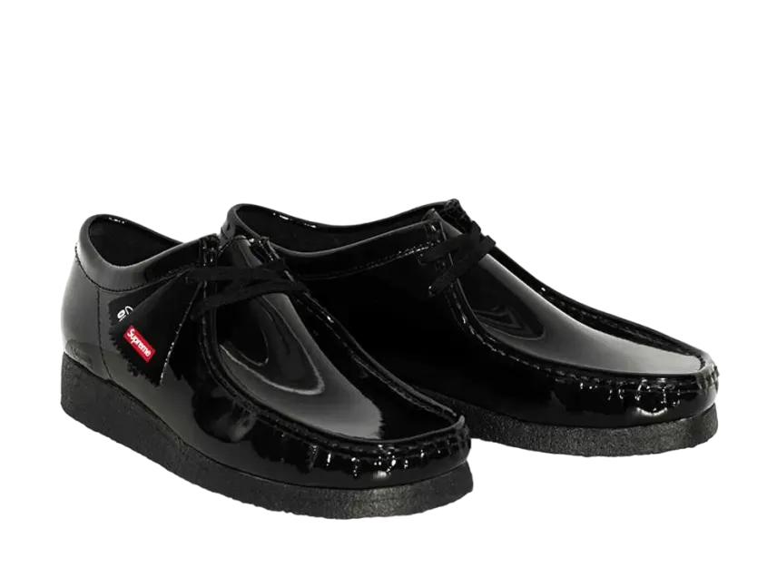 Supreme × Clarks Patent Leather Wallabee "Black" SUP-CL-24SS-BLK