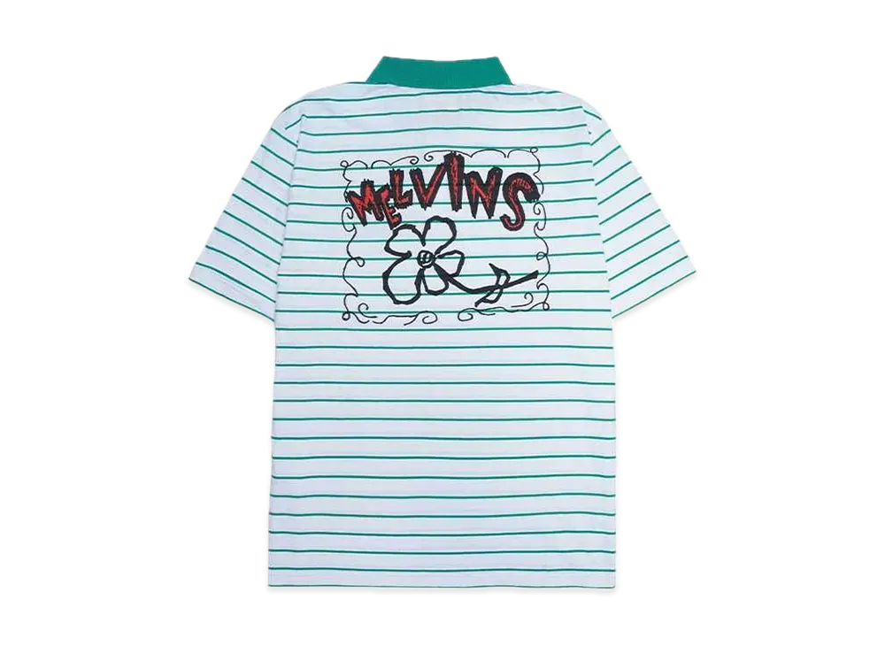 シュプリーム x メルヴィンズ ストライプ エスエス ポロ "ホワイト"