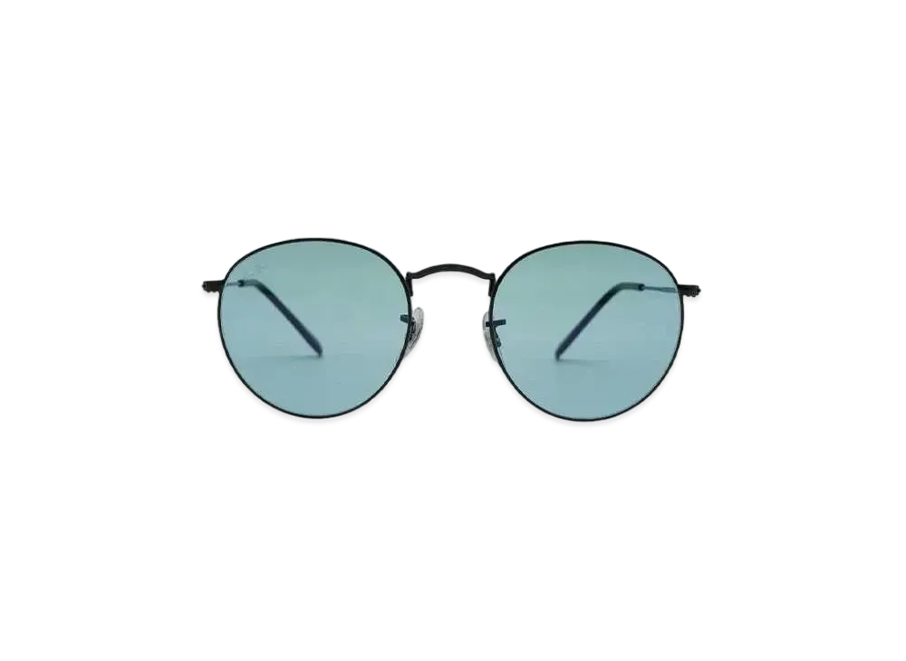 Ray-Ban ROUND METAL "BLACK x BLUE GREY"