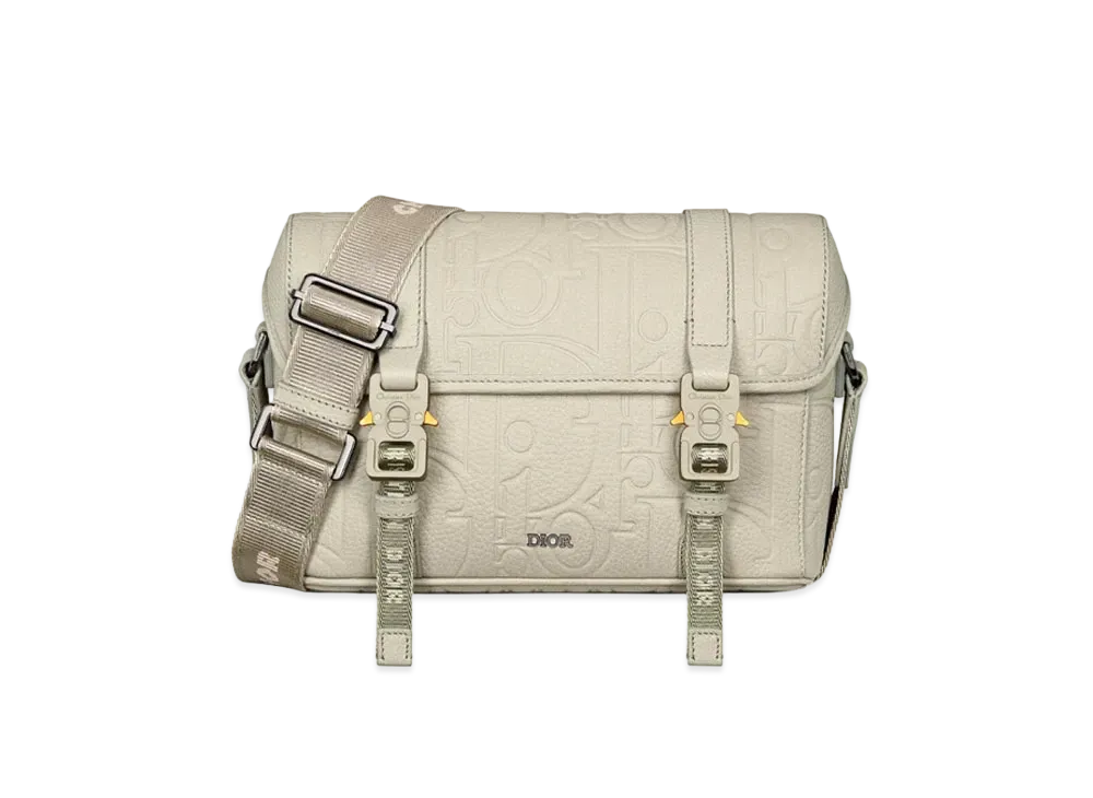 Dior Hit the Road Messenger Bag with Flap Dior Gravity Leather and Grained Calfskin "Beige"