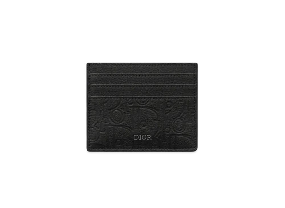Dior Card Holder Dior Gravity Leather "Black"