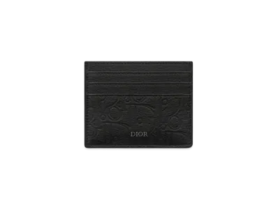 Dior Card Holder Dior Gravity Leather "Black"