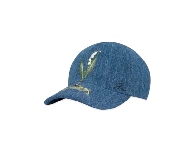 Dior Lily of the Valley Baseball Cap Cotton Denim "Blue"