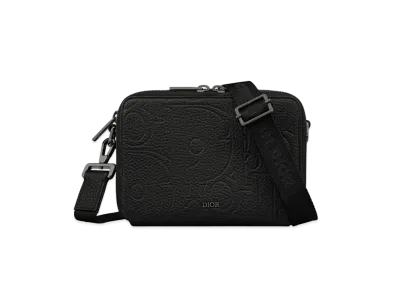 Dior Zipped Pouch with Strap Maxi Dior Gravity Leather "Black"