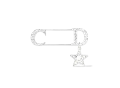 Dior CD Etoile Brooch Brass and Crystals Online Exclusive "Silver/White"