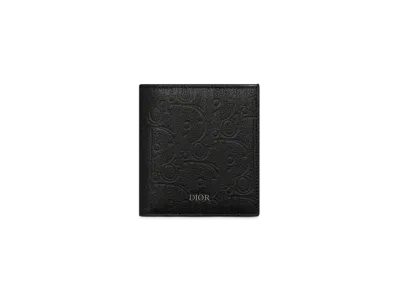 Dior Vertical Bifold Wallet Dior Gravity Leather and Smooth Calfskin "Black"