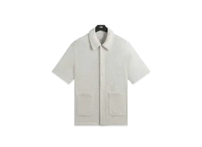 Kith Textured Cotton Boxy Collared Overshirt "Sandrift"