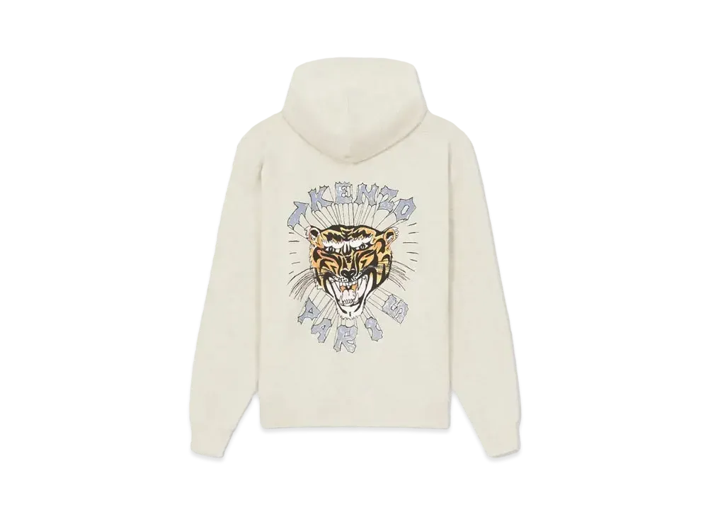 KENZO 'DRAWN VARSITY' Embroidery Oversize Hoodie "Pale Grey"