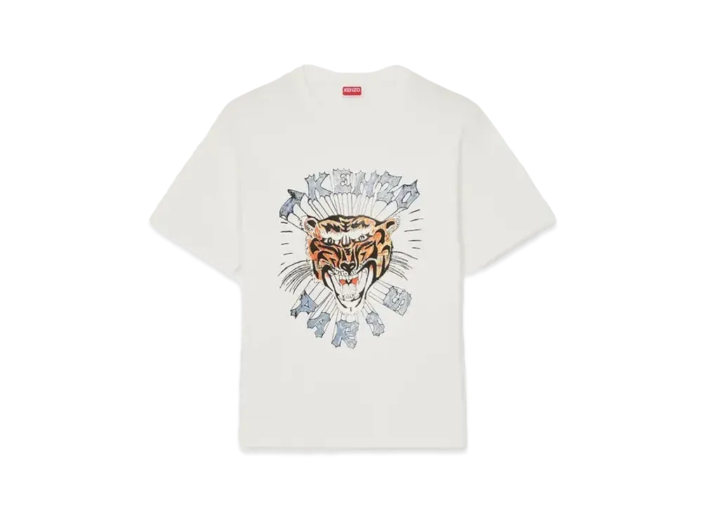 KENZO 'DRAWN VARSITY' Oversize T-shirt "Off White"