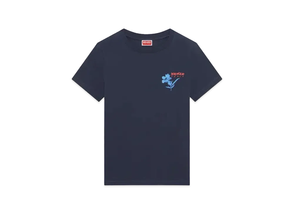 KENZO 'DRAWN FLOWERS' T-shirt "Midnight Blue"