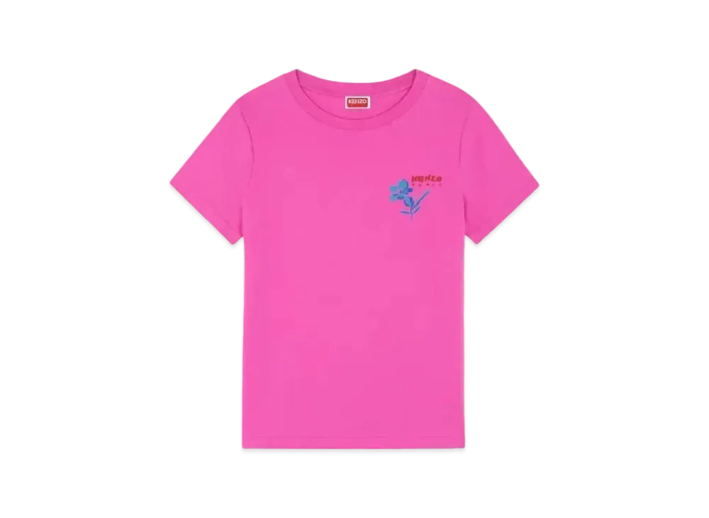 KENZO 'DRAWN FLOWERS' T-shirt "Deep Fuschia"