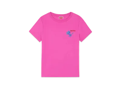 KENZO 'DRAWN FLOWERS' T-shirt "Deep Fuschia"