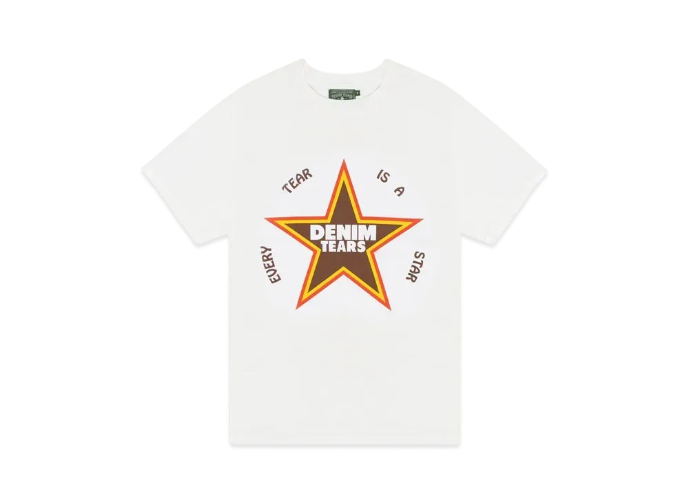 DENIM TEARS Every Tear Is A Star Tee "White"