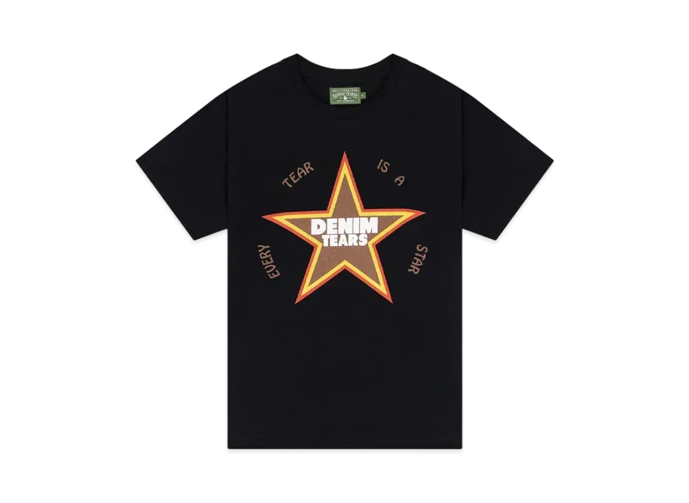 DENIM TEARS Every Tear Is A Star Tee "Black"