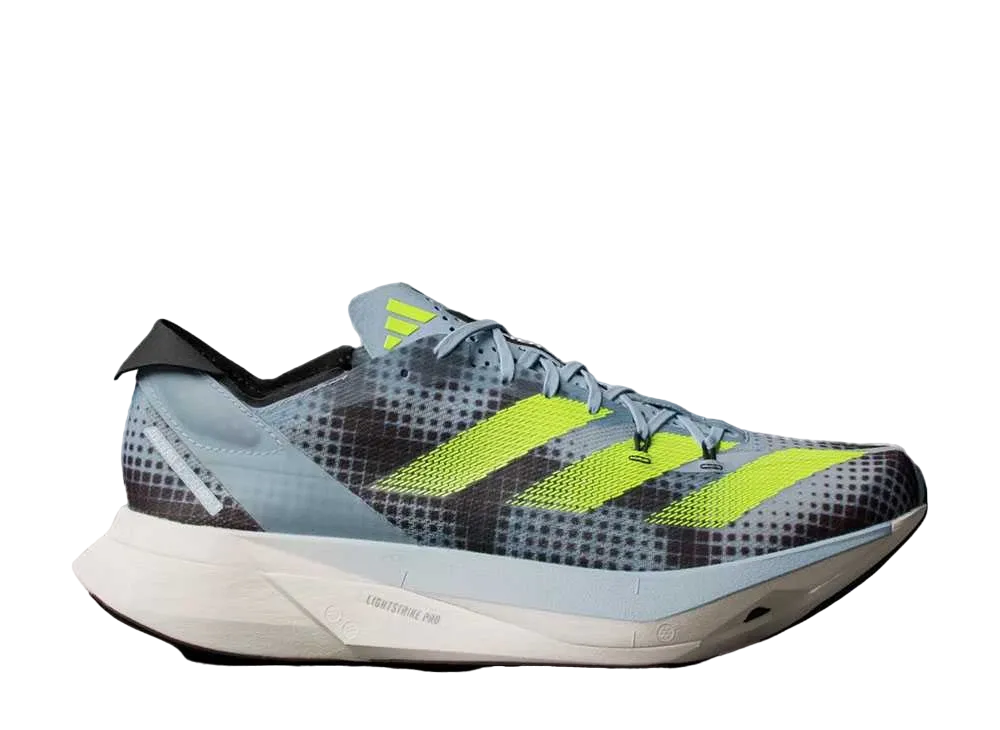 アディダス アディゼロ アディオス プロ 3 ランニング "ワンダーブルー/コアブラック/ルーシッドレモン"