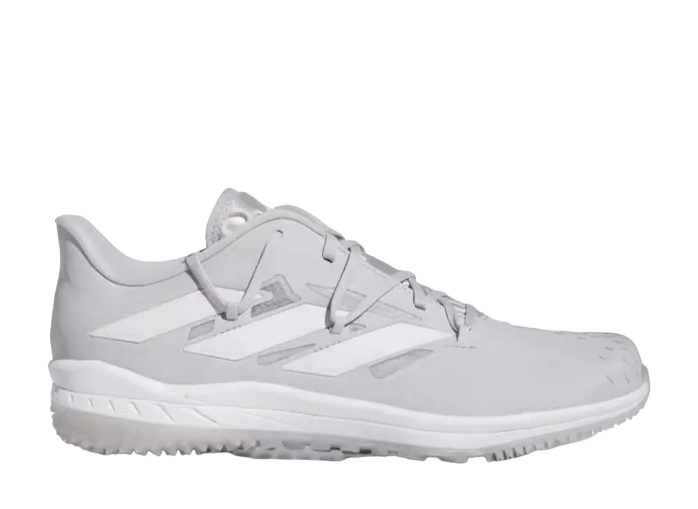 adidas Adizero Afterburner 9 Turf Baseball "Team Light Grey/Cloud White/Silver Metallic"