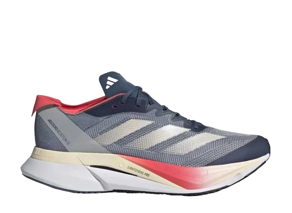 adidas Adizero Boston 12 Boston Marathon "Preloved Ink/Wonder White/Preloved Scarlet"