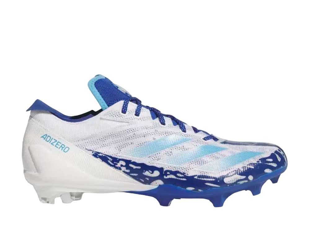 アディダス アディゼロ エレクトリック スピード ジュース フットボール クリート "クラウドホワイト/ロイヤルブルー"