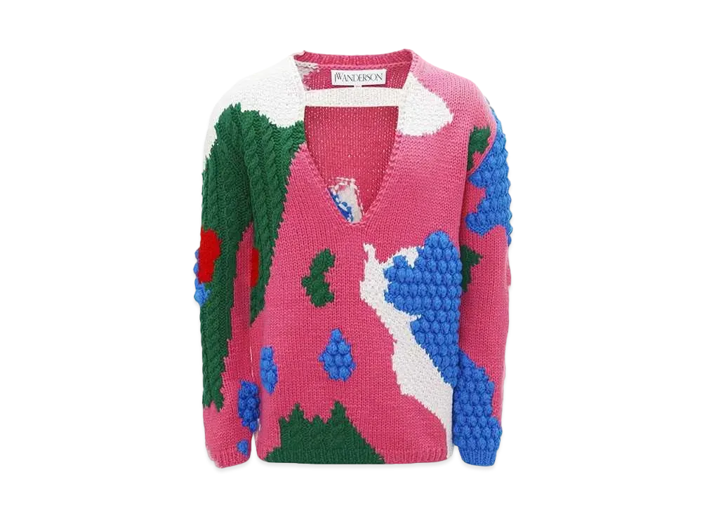 JW ANDERSON Cutout Crochet Pullover "Multi"