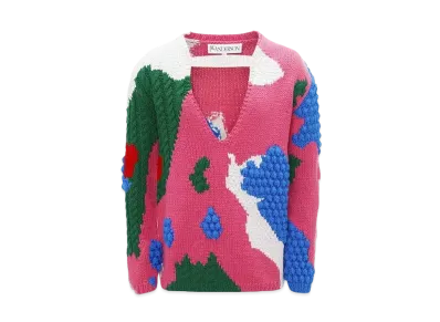 JW ANDERSON Cutout Crochet Pullover "Multi"