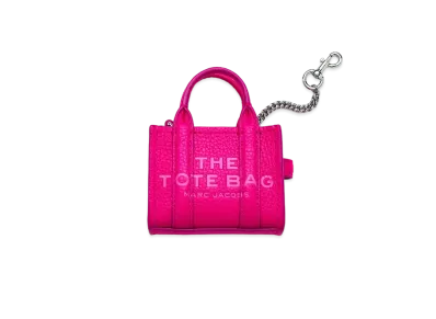 Marc Jacobs The Leather Nano Tote Charm "Hot Pink"