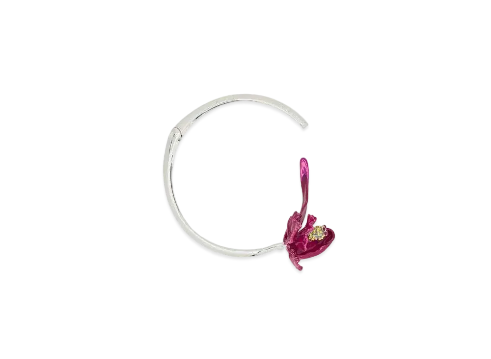 Marc Jacobs Future Floral Choker "Silver/Hot Pink Multi"