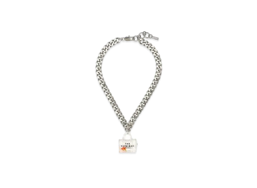 Marc Jacobs Clear Mini Icon Tote Bag Goldfish Necklace "Silver/Clear"